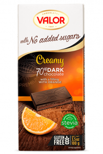 Sôcôla Creamy 70% dark vị cam, không thêm đường, hiệu Valor – mã: SCL6525