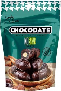 Sôcôla Đắng không thêm đường, bọc chà là, nhân hạnh nhân –  Hiệu Chocodate 7952