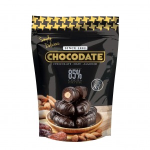 Sôcôla Đắng 85% bọc chà là, nhân hạnh nhân –  Hiệu Chocodate mã: 5699