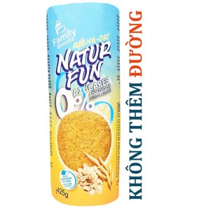 Bánh Quy Yến Mạch Natur Fun không thêm đường hiệu FAMILY BISCUITS 2445