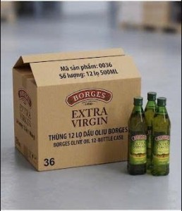 12 lọ (1 thùng) Dầu Ô liu siêu nguyên chất Borges 250ML